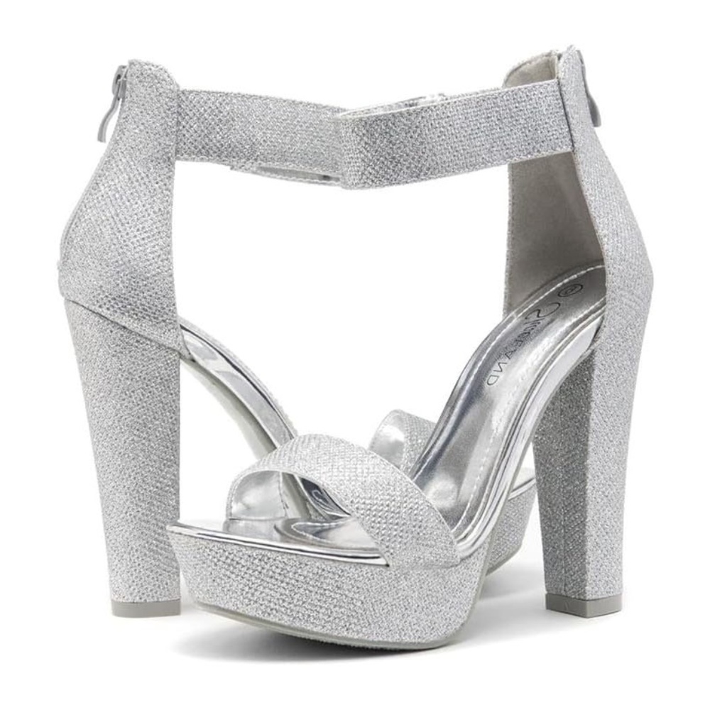 Shoe Land - Platform Heeled Sandals | Size: 9 | Open Toe | New/No Box